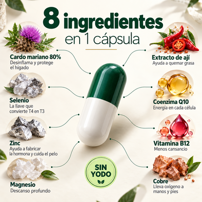 Cápsulas de apoyo tiroideo - TiroActiva®
